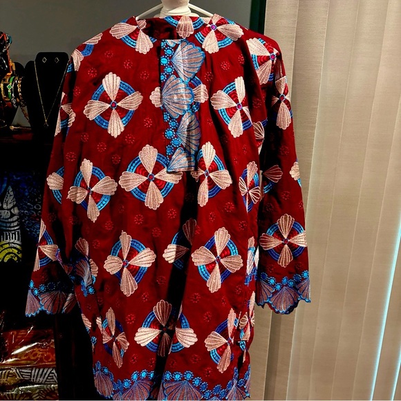 VTG African Nigeria Dashiki Kaftan Top Shirt and Pant Men - Picture 1 of 10